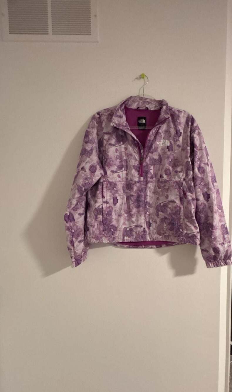The North Face Women's Hydrenaline Water-Resistant Pullover Jacket Purple Tie Dy